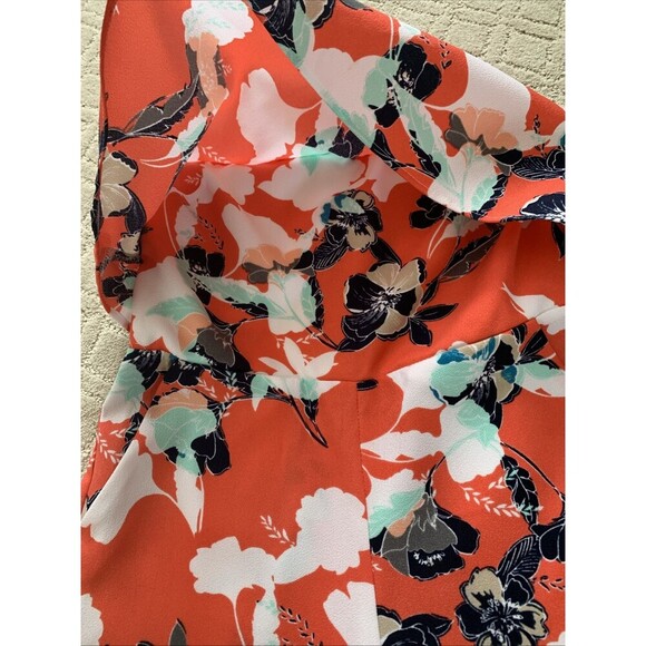 Saks‎ Fifth Avenue Floral Romper White Multi Color Medium - Picture 3 of 6